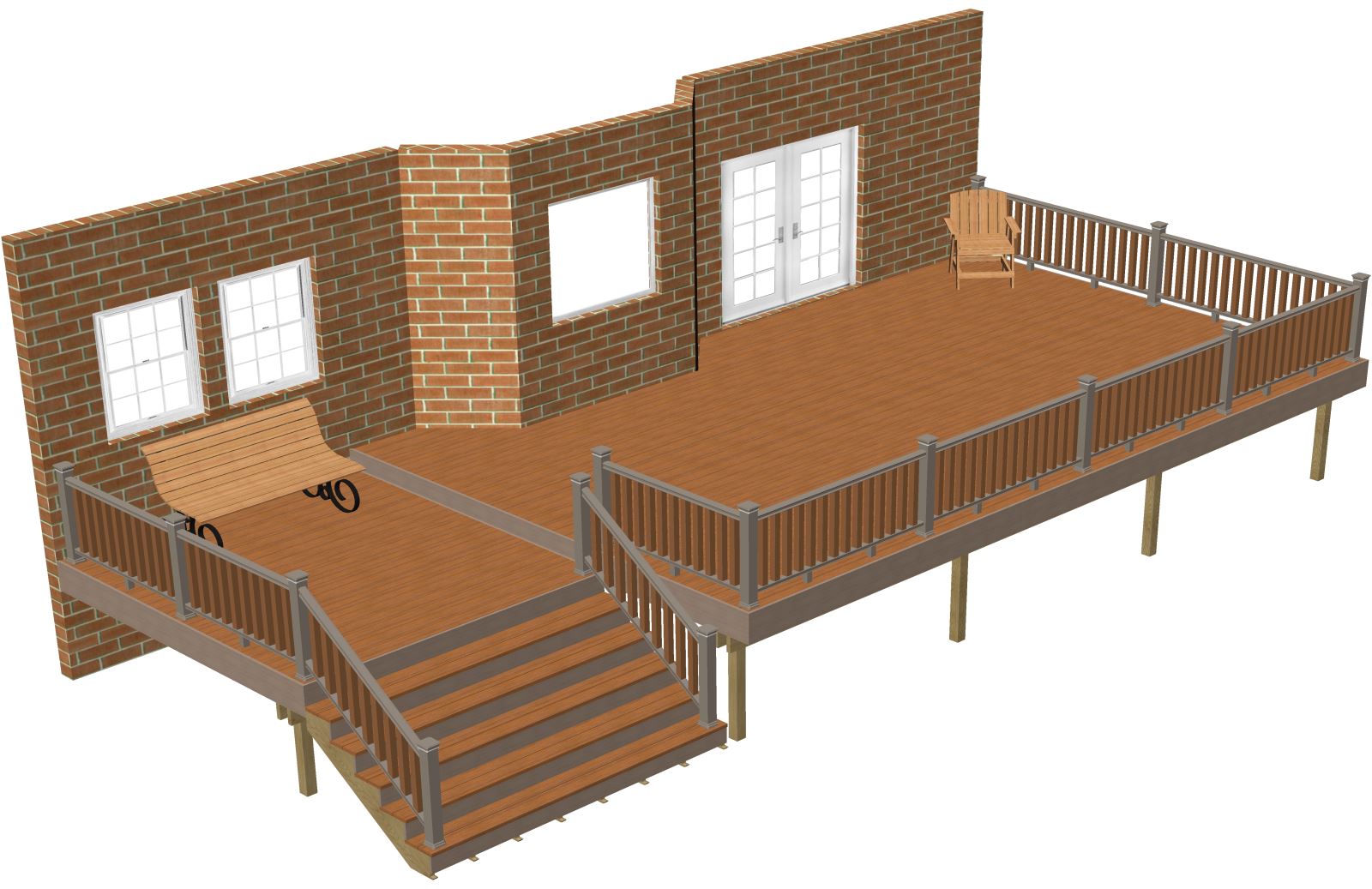 Free Deck Plans TimberTech Azek Composite Decking Railing Porch