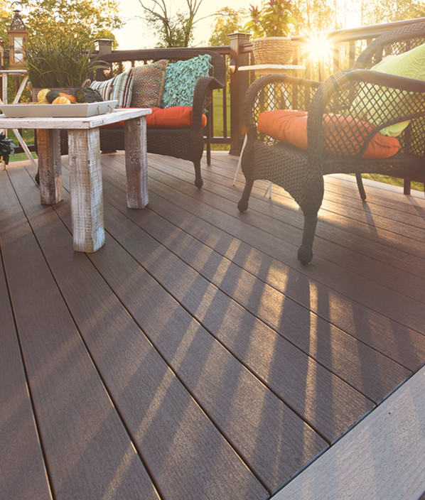  TimberTech Terrain Decking Collection in Rustic Elm